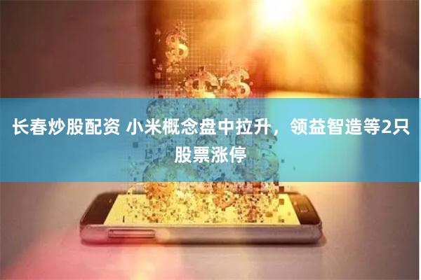 长春炒股配资 小米概念盘中拉升,领益智造等2只股票涨停